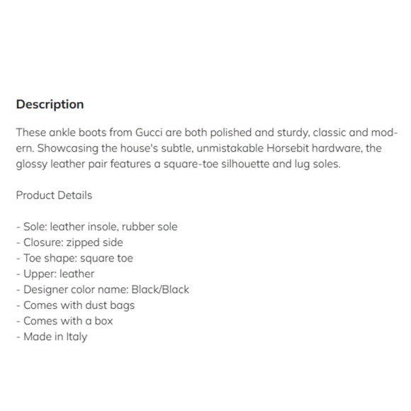 NIB Gucci Horsebit Ankle Boots EU 38 US 8 Black Leather Platform Bootie $1,590 - Picture 15 of 15